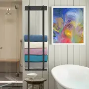 Wall Mounted Towel Rack Bathroom Towel Storage Organizer Metal Shelf Holder∆↞