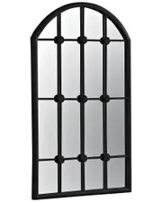 StyleCraft Taylor Black Window Pane Wall Mirror
