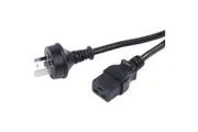 Prolink 15A IEC C19 to SAA Mains AC Plug Oversized Earth Pin Power Lead 2m Black