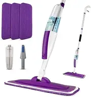 Spray Mops for Floor Cleaning, Mops for Floor Cleaning with 3pcs Washable Reusable Mop Pads Head and A 400ml Refill Spray Bottle Microfiber Wet Dry Dust Mop for Home Hardwood Laminate Floors