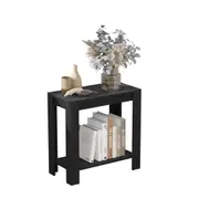 2 Tier End Table Narrow Couch Bedside Tables Nightstand for Living Room Bedroom
