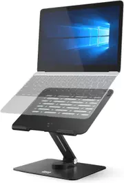 Foldable Laptop Stand, Foldable Ventilated Computer Riser with Heat-Emission Holes, Height Angle Adjustable Compatible with MacBook Pro/Air, All Laptops 10-17 inch