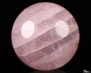 3.2" Rose Quartz Hand Carved Crystal Ball/Sphere, Crystal Healing