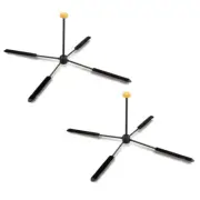 2x Hercules Travlite Musical Instrument Stand/Rack Foldable Holder for Flute BLK
