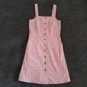Princess Highway Cotton Tabitha Check Pinny With Pockets Size 6