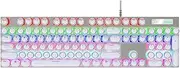 Snblzhef 104Pcs/Set Universal Round Key Cap Keycaps for Cherry MX Mechanical Keyboard Backlit Design White