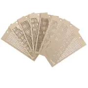 8 Pcs Wooden Tags Plaque Thin Hanging Tag Reading Present Embroidery Kit