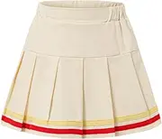 [Generic] High Waist A Line Skirts for Girls Mini Pleated Skirt