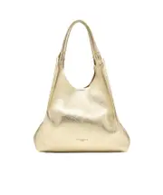 metallic-effect leather tote bag One size LIGHT GOLD CARAMELLO