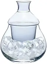 Toyo Sasaki Glass Cold Sake Cup, Blue, 4.3 x 4.3 x 5.7 inches (11 x 11 x 14.5 cm), Diameter: 1.5 inches (3.8
