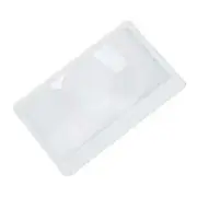Portable Pocket Wallet Sized Clear Plastic 3X Fresnel- Reading Magnifier