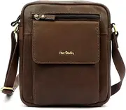 [Pierre Cardin] Genuine Leather Messenger Bag for Men