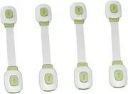CATIEBYE 4pcs Safety Locks Adhesive Childproof Cabinet Strap Locks Easy Installation for Furniture Protection No Drilling Required Strong Adhesive for Home Safety