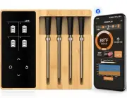 BOTDOYS 4 Probe Wireless Bluetooth Accurate Smart Meat Thermometers-300 Ft Range