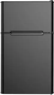 YOPOWER 90L Mini Bar Fridge with Freezer,Double Doors Commercial Refrigerator fo