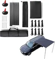 Car Awning - Roof Rack Sun Shade | Uv50+ Car Overlandinging Awning, Pu3000mm Side Awning Sun Shade for Camping & Overlanding, Outdoor Camping Car Canopy Car Side Awning for