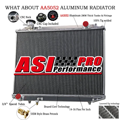 3 Row Aluminum Radiator Fit 96-11 Ford Courier/ Ranger Mazda Bravo/ BT50 MT (for: Mazda)