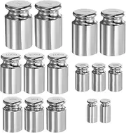 uxcell 15pcs Calibration Weight Set 10g 20g 50g 100g 500g 1kg M1 Precision Chrome Plated Steel for Digital Balance Scales