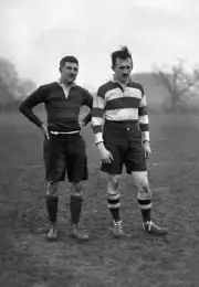 RUGBY UNION OLD PHOTO The Two Captains Dr T Wallace And Cyril Lowe 1922
