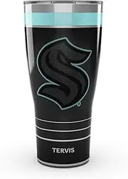 Tervis Traveler NHL Seattle Kraken - Night Game Triple Walled Insulated Tumbler Travel Cup Keeps Drinks Cold & Hot, 30oz, Stainless Steel