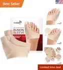 Bunion Relief Sleeves - Soft Gel Cushions & Non-Slip Toe Spacers for Alignment