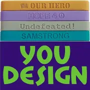 900 BANDS MADE & SHIPPED FAST | NO Setup or Mold Fees | Front and Back Text Pics