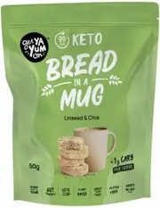 GET YA YUM ON (90 sec Keto) Bread In A Mug Linseed & Chia 50g