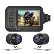 HD 1080P Dual Lens 2in Dash Cam Motorcycle DVR Video Recorder Front Rear Cameras