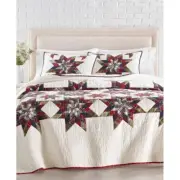 MARTHA STEWART COLLECTION Star Plaid Patchwork Artisan Full/Queen Quilt