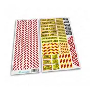 Tamiya Scania 1/14 Scale Truck Warning Attention Safety Sign Decals Stickers Kit