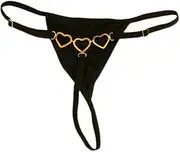 [Generic] Sexy Heart Pendant Waist Chain Thong Panties Summer Beach Festival Rave G String Thong Bikini Hip Body Jewelry for Women