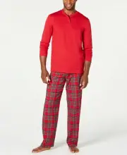 Matching Family PJs Men's Brinkley Plaid Christmas Pajama Set - Small #4488