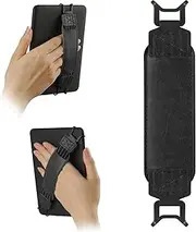 PU Leather Hand Strap Grip for 6-7 E-Readers Tablets - Anti-Slip Shockproof Back Strap | Secure One-Handed Holder for Kindle/Kobo/iPad (Black)