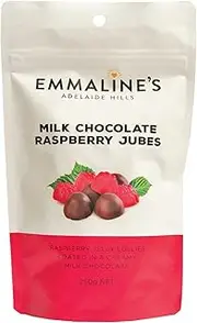 EMMALINE'S - MILK CHOCOLATE RASPBERRY JUBES - 250G