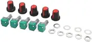 XYWHPGV 5 Set 100K Ohm 6 Terminal Car Audio Rotary Linear Potentiometer Red Knob(0143b c0766 b709d 31264 c8941 06857