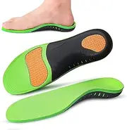 Kids Orthotic Arch Support Shoe Insoles,H HOME-MART Plantar Fasciitis Cushioning Athletic Inserts for Flatfoot,Shock Absorption Velvet Surfaces Deep Heel Cup Chinldren Inner Soles for Flat Feet (M)