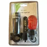 NEW Bicycle Light Set BV-L801 Safety Gear Head Light Tail Light Battery Operated