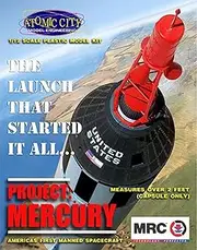 MRC Academy #0062001 Mercury Capsule Plastic Model Kit, 1/12 Scale, 0.5 Liters, Black