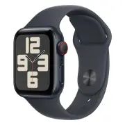 Apple Watch SE 40mm GPS Midnight Aluminium Case w/ Midnight Sport Band (S/M) [2nd Gen, MXE73ZP/A, 2024]