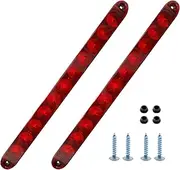 2 Pack 11 LED Red Trailer Brake Tail Light, 16” LED Bar Stop Turn Signal Tail Lights Waterproof Brake Strip Red Light Fit for Marine Boats Golf Cart Offroad Truck RV UTV ATV