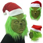 Christmas The Grinch Full Head Latex Mask Cosplay Party Fancy Dress Props
