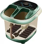 Generic Foot Bath Tub Foot SPA with Massage Rollers with Red Light Heated Rotary Switch Deep Pedicure Foot SPA Tub Foot Soaker, Green