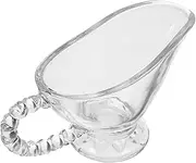GRADENEVE Small Glass Milk Pitcher 130ml Delicate Creamer Pitcher for Kitchen or Shop Milk Jar for Tea