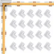 COB LED Strip Connectors 8mm 10mm 2 Pin COB LED Strip Connectors 10PCS 20PCS I-Shaped L-Shaped Board to Board Corner Connectors Transparent and Gapless LED Tap
