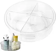 [Generic] Turn Table Organizers | Kitchen Turntable Organizer Tray - Rotatable Plate Organizer, Non-Slip Countertop Seasoning Rack for Bedroom Living Room
