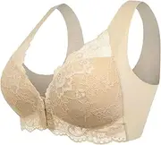 [Comebachome] Front Close Bras for Women, Lace Front Closure Bra, Plus Size Full Coverage Bras for Women Front Closure