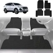 Outback GT 6D Diamond Custom-Fit Car Floor Mats, Compatible with Chery Tiggo 7 Pro 2023-Current | Heavy Duty | Anti-Slip | All Weather Protection | Car Accessories (Black, Full Set)