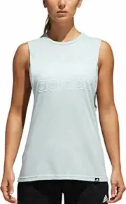 adidas Training Tank Womens XL Climalite Ultimate Flock BOS Ash Green