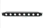 1U 8-Port Cabinet Patch Panel XLR D Type RCA For BNC Speaker Audio Patch Panel