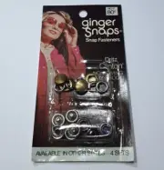 NEW Pkg 4 Sets Vtg Scovill DRITZ Clinton Ginger Snap Fasteners #17